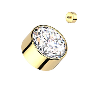 Bille seule Strass - Titane