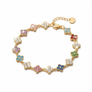 Bracelet trèfles multi - acier