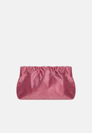 Pochette en velours rose