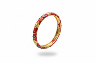 Bracelet fleur rosé & bleu
