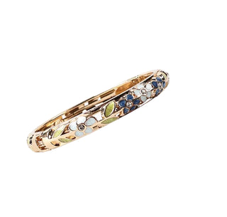 Bracelet fleurs bleues foncées