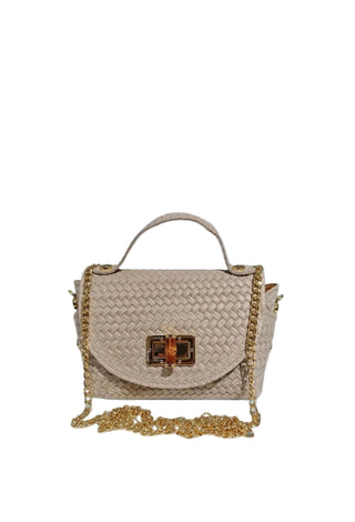 Sac en nubuck tressé gris