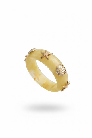 Bracelet acrylique jaune