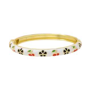Bracelet blanc cerise rouge