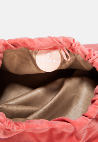 Pochette en velours saumon
