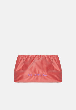 Pochette en velours saumon