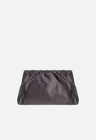 Pochette en velours grise
