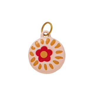 Charms rose et fleur rouge