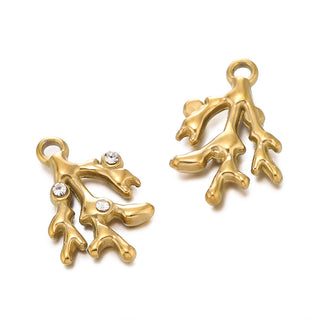 Charms corail doré