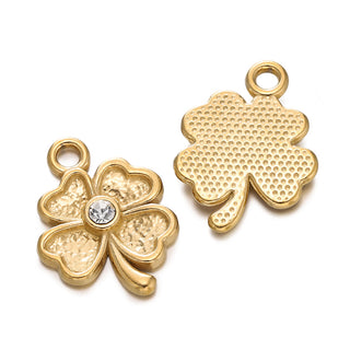 Charms trèfle doré