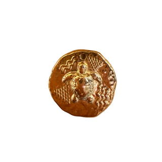 Charms plaque dorée tortue