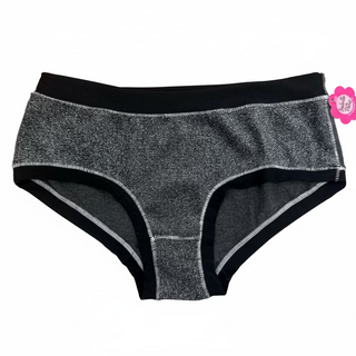 Culotte lurex noire argentée