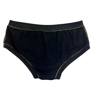 Culotte lurex noire dorée
