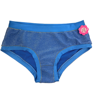 Culotte lurex bleue