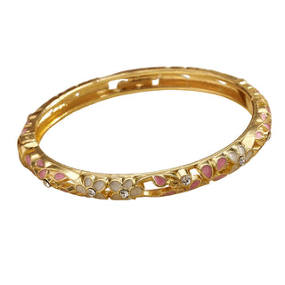 Bracelet fleur rose et blanc