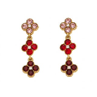 Boucles trèfles rouge