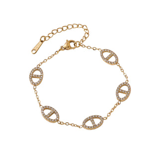 Bracelet mors pm Strass - Acier