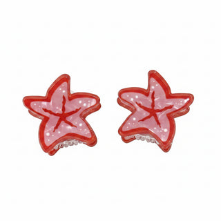 2 pinces étoile de mer rose
