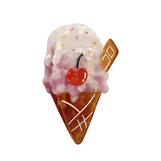Pince glace gaufrette cerise