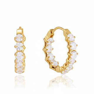 Boucles strass - acier