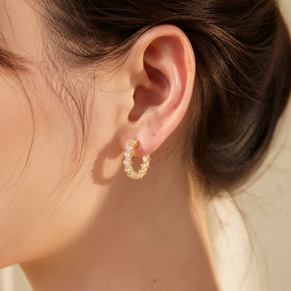 Boucles strass - acier