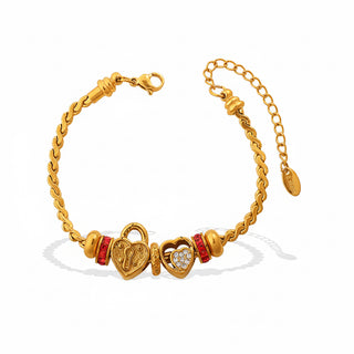 Bracelet charms rouge