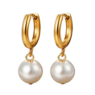 Boucles perles - acier