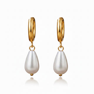 Boucles perles gouttes - acier