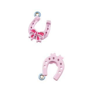 Charms fer à cheval rose