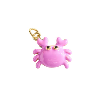 Charms crabe rose