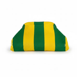 Pochette rayée verte et jaune