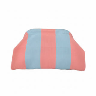 Pochette rayée bleu et rose