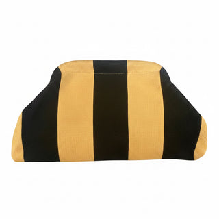 Pochette rayée noire et jaune