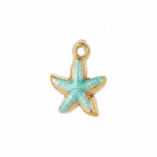 Charms étoile de mer turquoise
