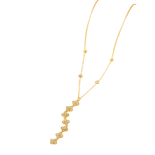 Collier cravate fleurs