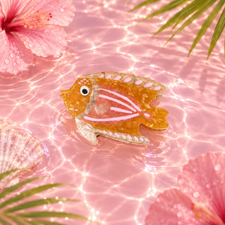 Pince poisson orange&rose