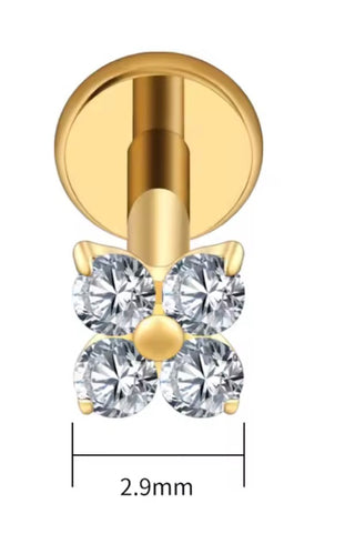 Piercing trèfle S - Titane