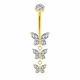 Piercing triple papillons - Titane