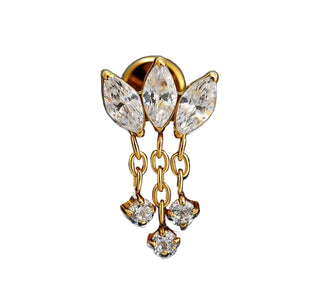 Piercing marquise pluie - Titane