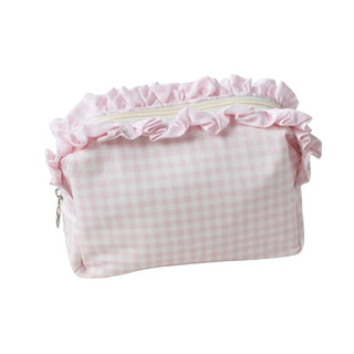 Pochette vichy rose pale